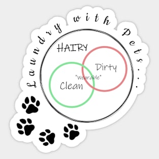 Laundry with Pets Sticker